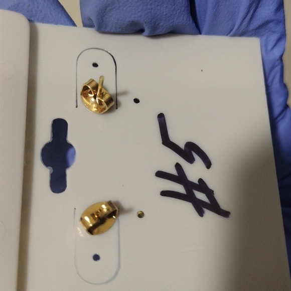 Women's Polished Gold-tone Off-White Long Beads Design Drop Dangle Earrings, #5 - Picture 5 of 5